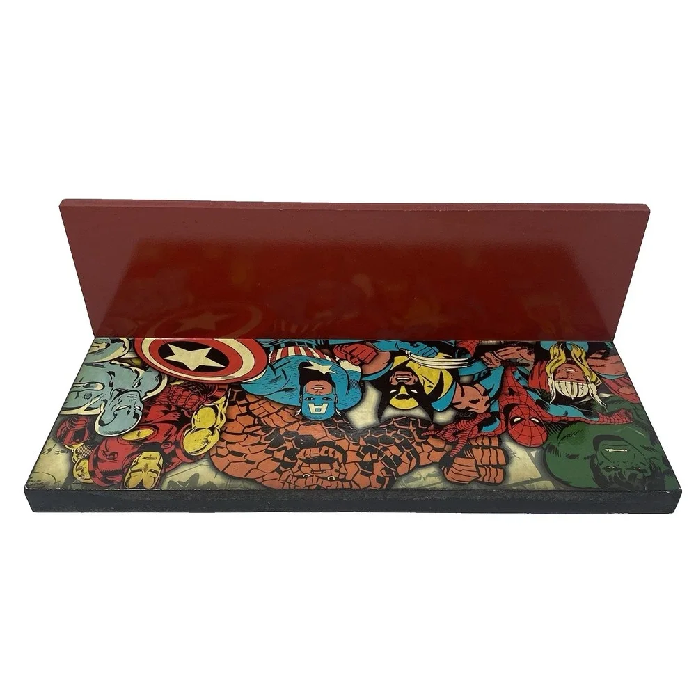 Marvel Superheroes Wall Shelf  18x10x5 Hanger Avengers Kids Room Decor Organizer
